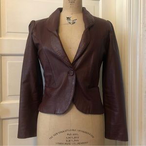 Burgundy leather jacket
